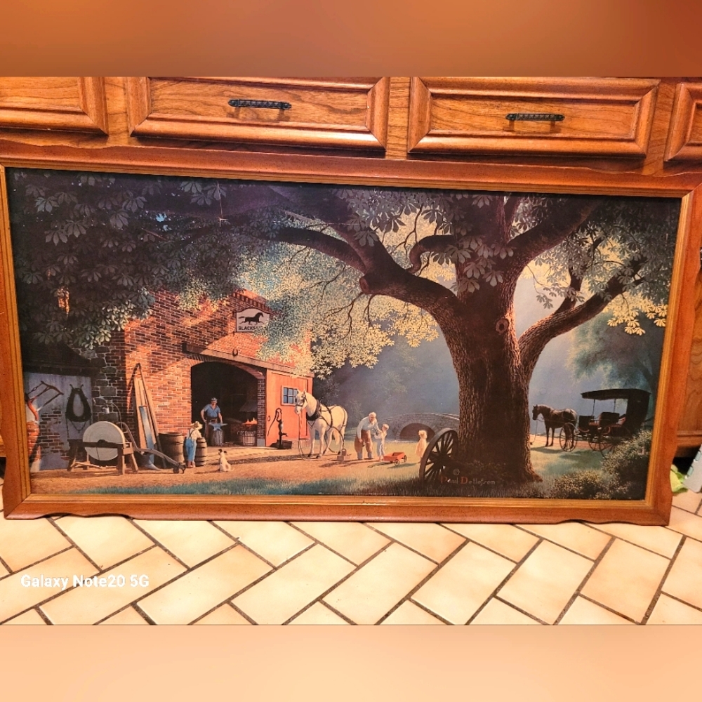 Paul Detlefsen print on original wooden frame. VERY RARE